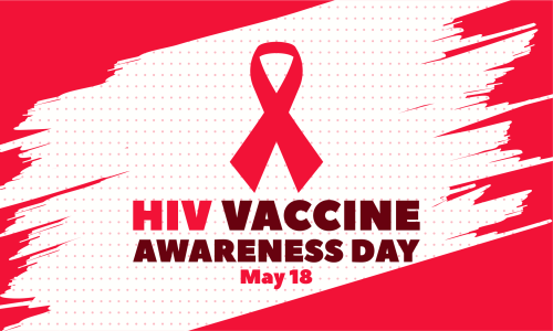 Día de Concientización sobre la Vacuna contra el VIH- Logo del 18 de mayo