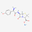 Amoxicillin sodium chemical structure.