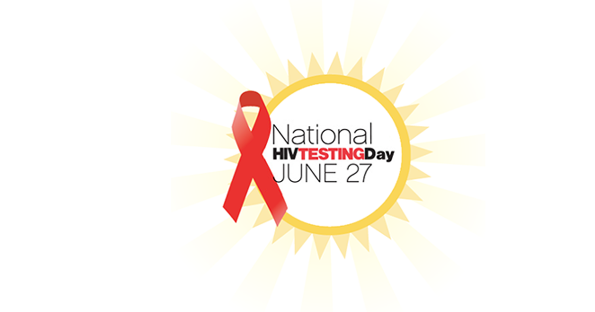 27 de junio el día nacional de la prueba del VIH logo.