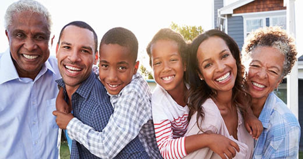 A Multigenerational group of African-Americans.