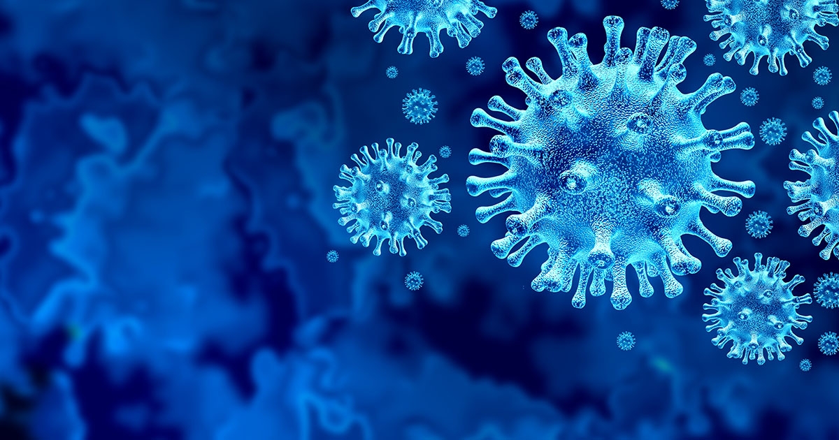 The scientific illustration of COVID-19 virus.