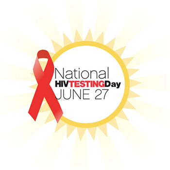 June 27 is National HIV Testing Day logo.