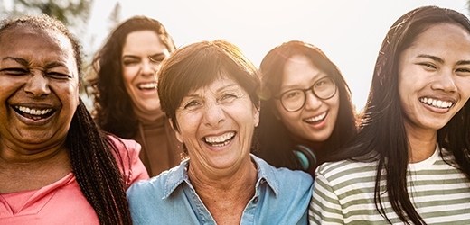 A diverse group of women. 
