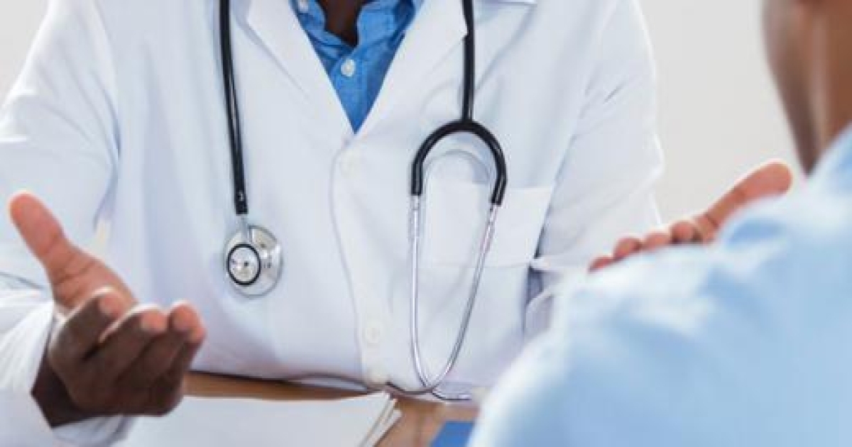 A clinical professional with the patient.