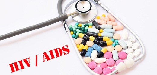 A decorative image of pills and stethoscope.