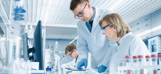 A team of three scientists.