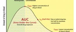 Diagram of drug absorption and elimination in the body.